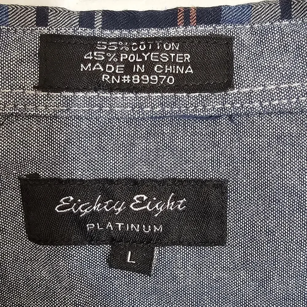 Eighty Eight Platinum Men's Plaid Button Down Shirt Large Casual‎ Western Skater - Picture 2 of 7